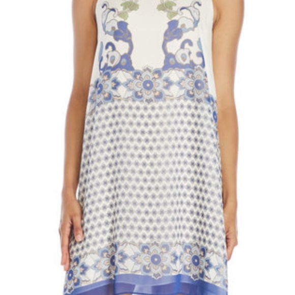 MAX STUDIO Sleeveless Printed Trapeze Dress - Picture 2 of 3